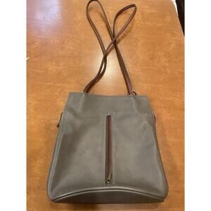 Genuine Italian leather IL Giglio Shoulder Bag Purse Handbag Made in Italy Brown
